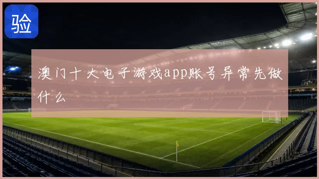 澳门十大电子游戏app账号异常先做什么
